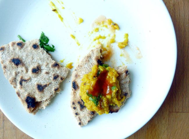 Homemade Chapati and Simple Dal